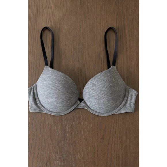 Auden size 34B Lightly Lined comfort wire Demi coverage Underwire Bra heathered - Picture 6 of 6